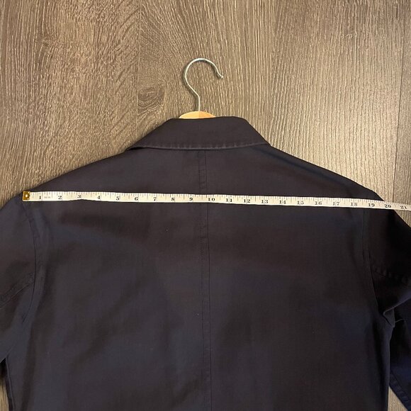 PLAC Navy Blue Mac Coat - Picture 7 of 8